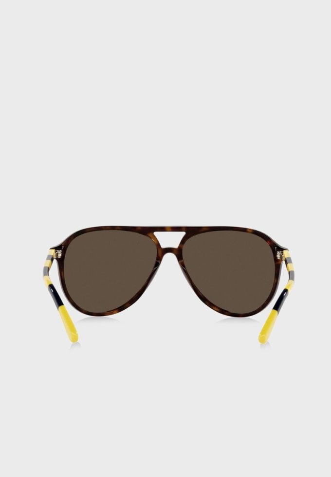 Braune Ralph Lauren 0Ph4173 Clubmaster Sonnenbrille für Herren
