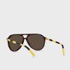 Braune Ralph Lauren 0Ph4173 Clubmaster Sonnenbrille für Herren
