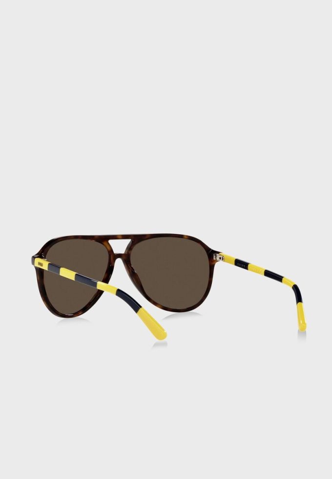 Braune Ralph Lauren 0Ph4173 Clubmaster Sonnenbrille für Herren