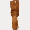 Braune Ralph Lauren Artizan Wildlederstiefel für Damen