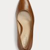 Braune Ralph Lauren Camila Heels aus brüniertem Leder für Damen