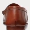 Braune Ralph Lauren Chalmers Pennyloafer aus Kalbsleder und Canvas für Herren