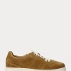Braune Ralph Lauren Court Wildleder-Sneakers für Herren