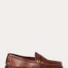 Braune Ralph Lauren Edric Pennyloafer aus Leder für Herren