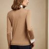 Braune Ralph Lauren Kaschmirpullover mit Kragen für Damen