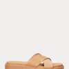 Braune Ralph Lauren Kelsie Sandalen aus Nappaleder und Wildleder für Damen