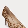 Braune Ralph Lauren Lanette Haircalf Heels für Damen