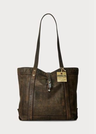 Braune Ralph Lauren Leder-Tragetaschen für Herren