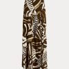 Braune Ralph Lauren Liliosa Röcke aus Leinen-Voile mit Zebra-Print für Damen