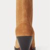 Braune Ralph Lauren Lowrey Cowboystiefel aus Wildleder für Damen
