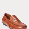 Braune Ralph Lauren Reynold Leder-Fahrer-Freizeitschuhe für Herren