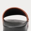 Braune Ralph Lauren Signature-Hausschuhe aus Ponyleder für Herren
