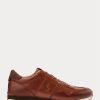 Braune Ralph Lauren Train 85 Leder-Sneakers für Herren