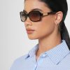 Braune rechteckige Sonnenbrille Ralph Lauren 0Ra5130 für Damen