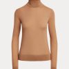 Braune Rollkragenpullover aus Kaschmir von Ralph Lauren für Damen