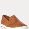 Braune Slip-On-Sneakers „Jinny“ von Ralph Lauren für Damen