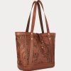 Braune Tragetaschen aus handgefertigtem Leder von Ralph Lauren für Damen