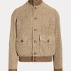 Braune Tweedjacken aus Leinenmischung von Ralph Lauren für Herren