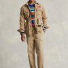 Braune Twill-Jacken mit Gürtel von Ralph Lauren für Herren