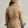 Braune Twill-Jacken mit Gürtel von Ralph Lauren für Herren