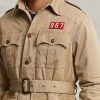 Braune Twill-Jacken mit Gürtel von Ralph Lauren für Herren