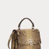 cCopper Ralph Lauren The Python RL Top Handle Crossbody-Taschen für Damen