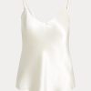 Cremefarbene Camisole-Oberteile aus Seide von Ralph Lauren für Damen