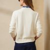 Cremefarbene Jersey-Pullover mit Sarong-Bär für Damen von Ralph Lauren
