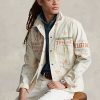 Cremefarbene Ralph Lauren Denim Graphic Painter-Jacken für Herren