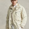 Cremefarbene Ralph Lauren Kapuzenjacken mit Fischgrätenmuster für Herren