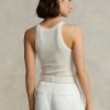 Cremefarbene Ralph Lauren Kaschmir-Tanktops für Damen