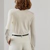 Cremefarbene Ralph Lauren Pullover aus Merinowolle mit Rundhalsausschnitt für Damen