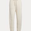 Cremefarbene Ralph Lauren Rippstrick-Pulloverhose aus Kaschmirwolle für Damen