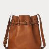Cuoio Damen Ralph Lauren Leder Große Bellport Bucket Bags