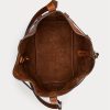 Cuoio Damen Ralph Lauren Leder Große Bellport Bucket Bags