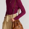 Cuoio Damen Ralph Lauren Leder Große Bellport Bucket Bags