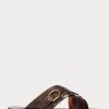 Dunkelbraune Herren-Hausschuhe „Welington“ aus Kalbsleder von Ralph Lauren