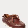 Dunkelbraune Herren Ralph Lauren Merton Leder Freizeitschuhe