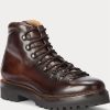 Dunkelbraune Herrenstiefel „Fidel“ aus brüniertem Kalbsleder von Ralph Lauren