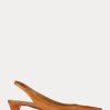 Dunkelgelbe Ralph Lauren Kels Slingback-Pumps aus Leder für Damen