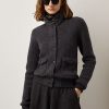 Dunkelgraue Kaschmirjacken mit Glencheck-Muster für Damen von Ralph Lauren