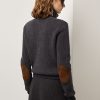 Dunkelgraue Kaschmirjacken mit Glencheck-Muster für Damen von Ralph Lauren