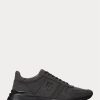 Dunkelgraue Ralph Lauren Ethan Wollflanell-Sneaker für Herren