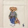 Ecru Multi Damen Ralph Lauren Canvas Kleine New Orleans Polo Bear Tragetaschen
