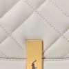 Elfenbeinfarbene Satteltaschen aus gestepptem Leder für Damen von Ralph Lauren Polo ID