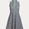 Flower Damen Ralph Lauren Floral Hybrid Mesh & Jersey Kleid