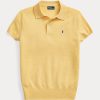 Gelbe Poloshirts aus Kaschmir im Slim Fit von Ralph Lauren für Damen