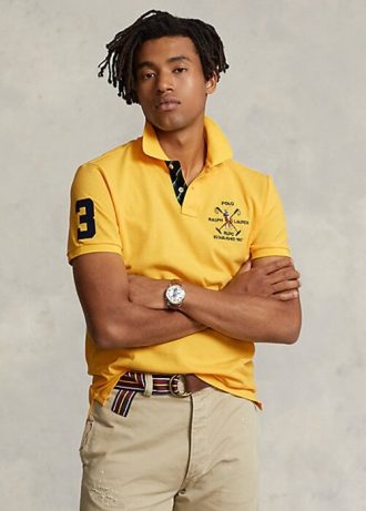 Gelbe Poloshirts aus Mesh mit klassischer Passform von Ralph Lauren für Herren