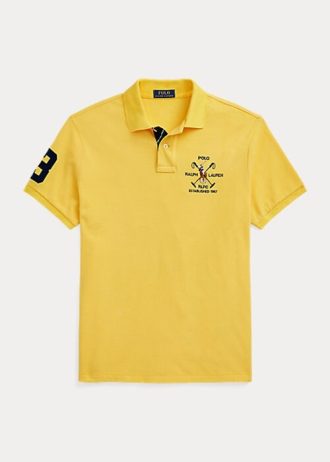 Gelbe Poloshirts aus Mesh mit klassischer Passform von Ralph Lauren für Herren