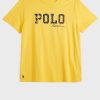 Gelbe Poloshirts mit Rundhalsausschnitt und Logo für Herren von Ralph Lauren